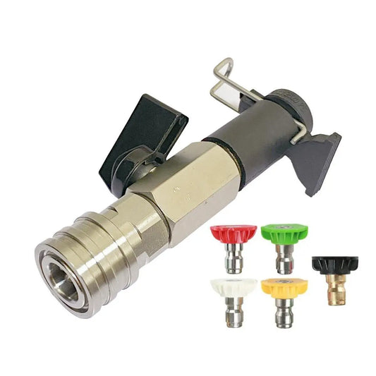 KIT REGISTRO COM ENGATE RÁPIDO E CONECTOR DE 1/4 PARA MANGUEIRAS + 5 BICOS